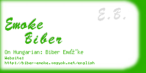 emoke biber business card